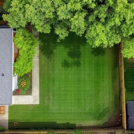 Aerial view of mowing pattern