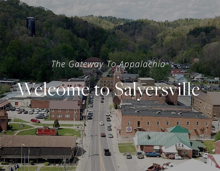 Aerial view of Salyersville, Kentucky — The Gateway to Appalachia